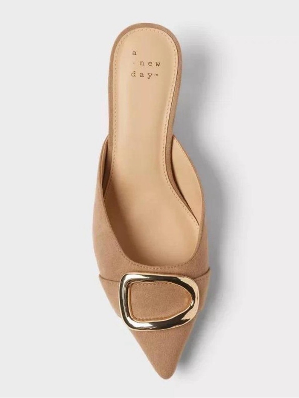 a new day  Larisa Pointed Toe Flat in Tan Suede